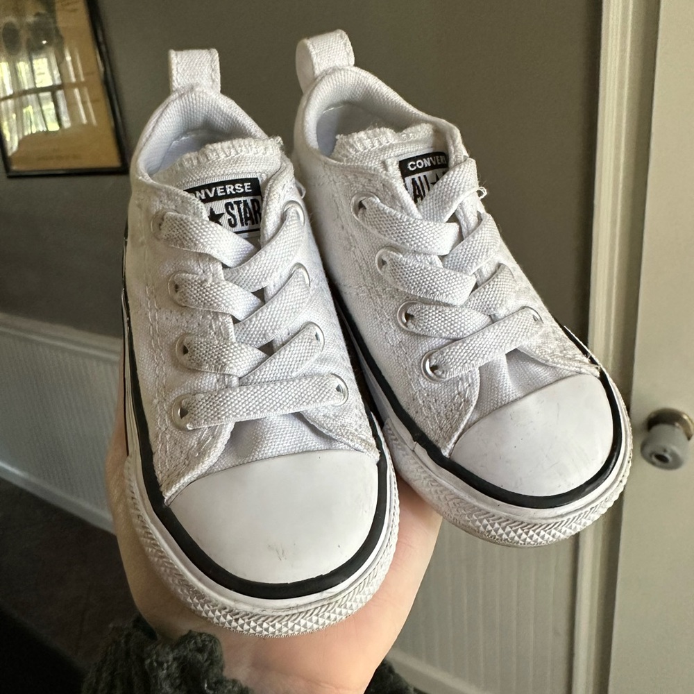 SOLD Converse Toddler White Low Top Sneakers